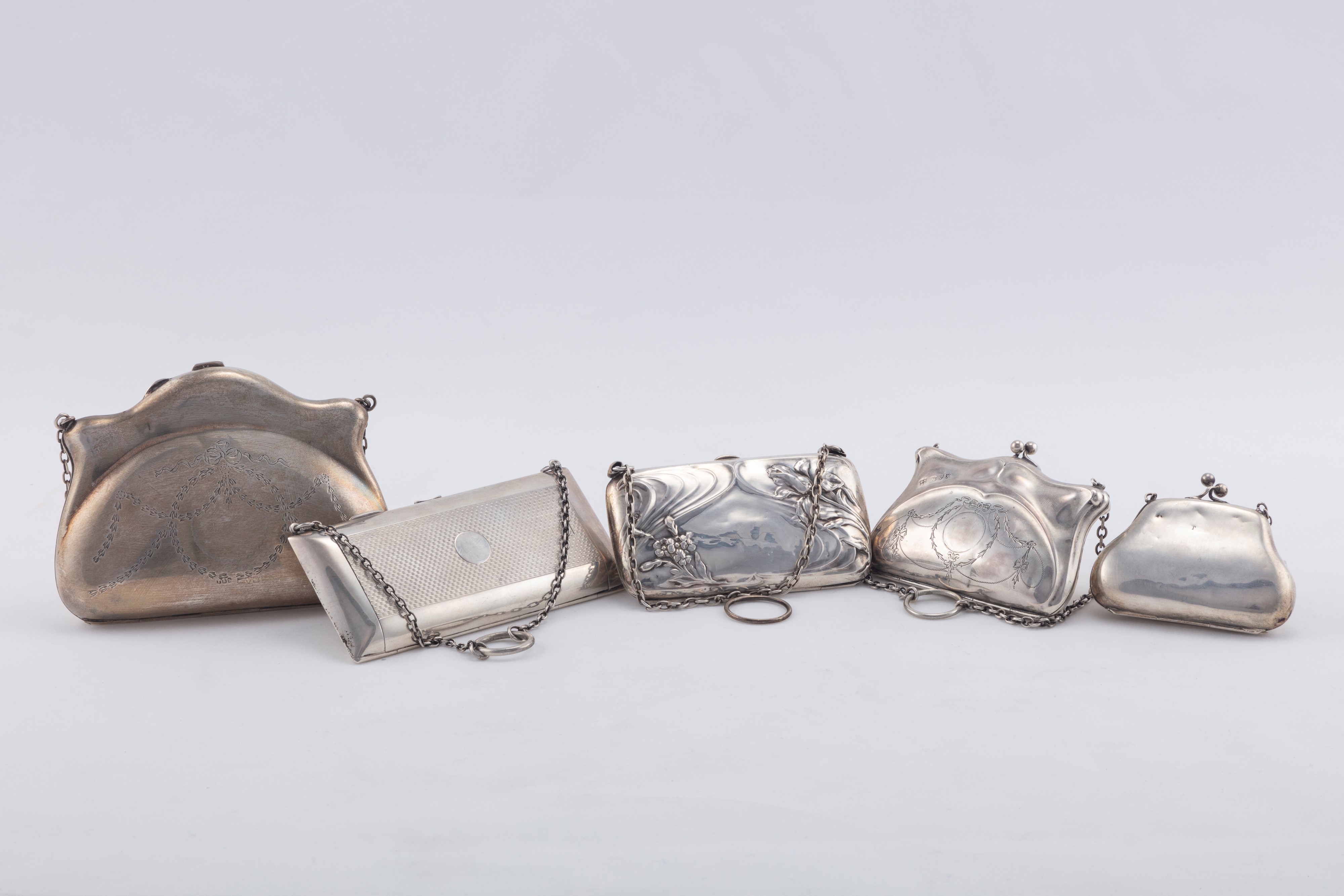 Cinque portamonete a foggia di borsetta