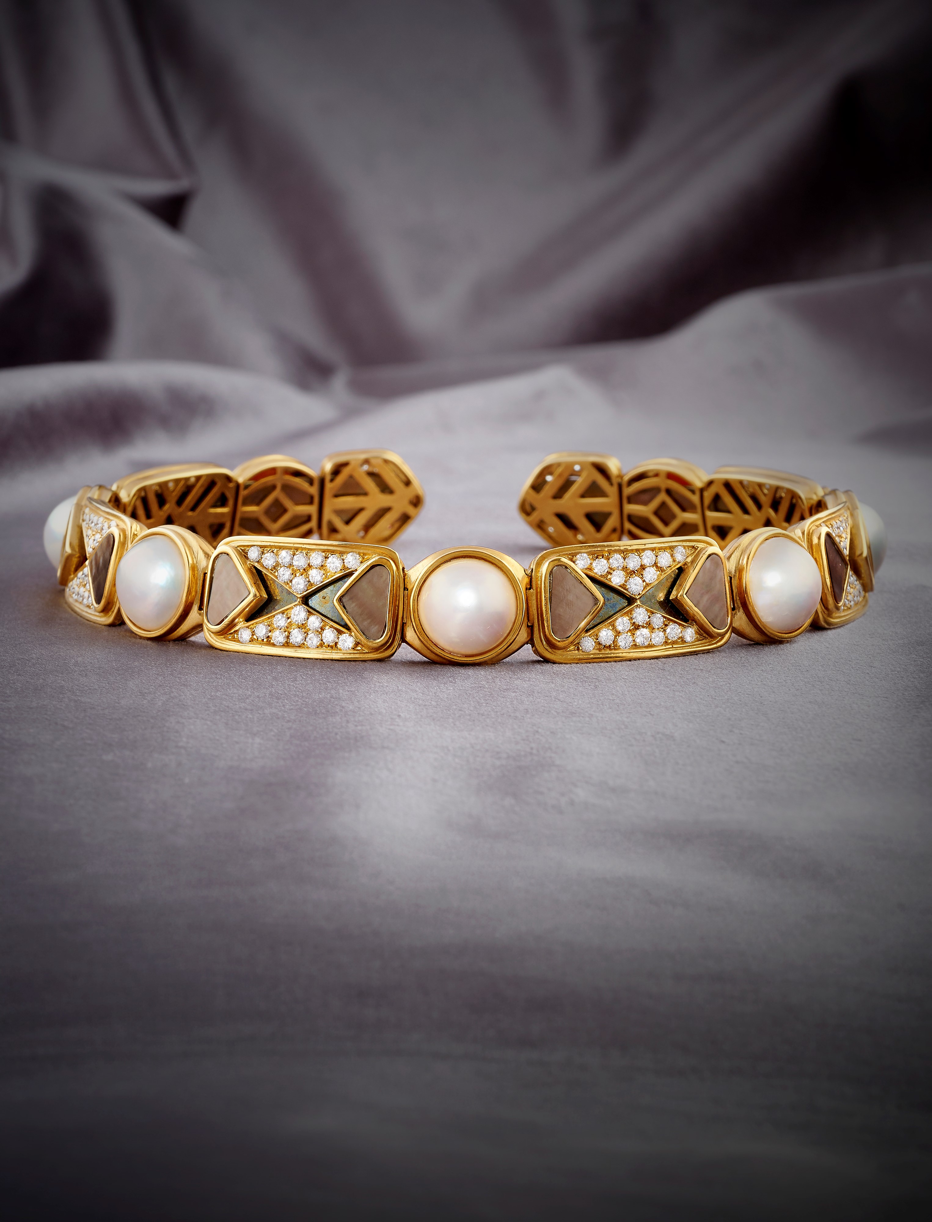 Demi-parure con perle