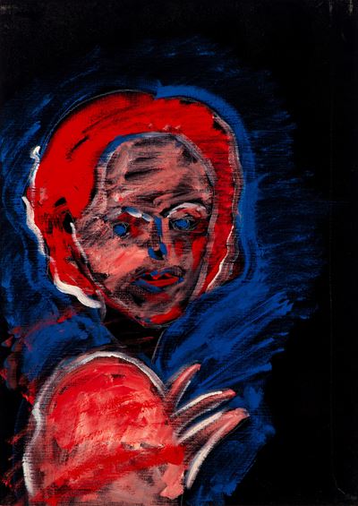 Charlotte Rampling (1983), pittura industriale e tempera su tela
