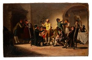 Interior scene with figures