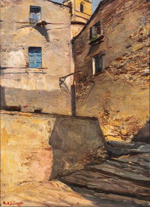 Manciano, the bell tower of San Leonardo