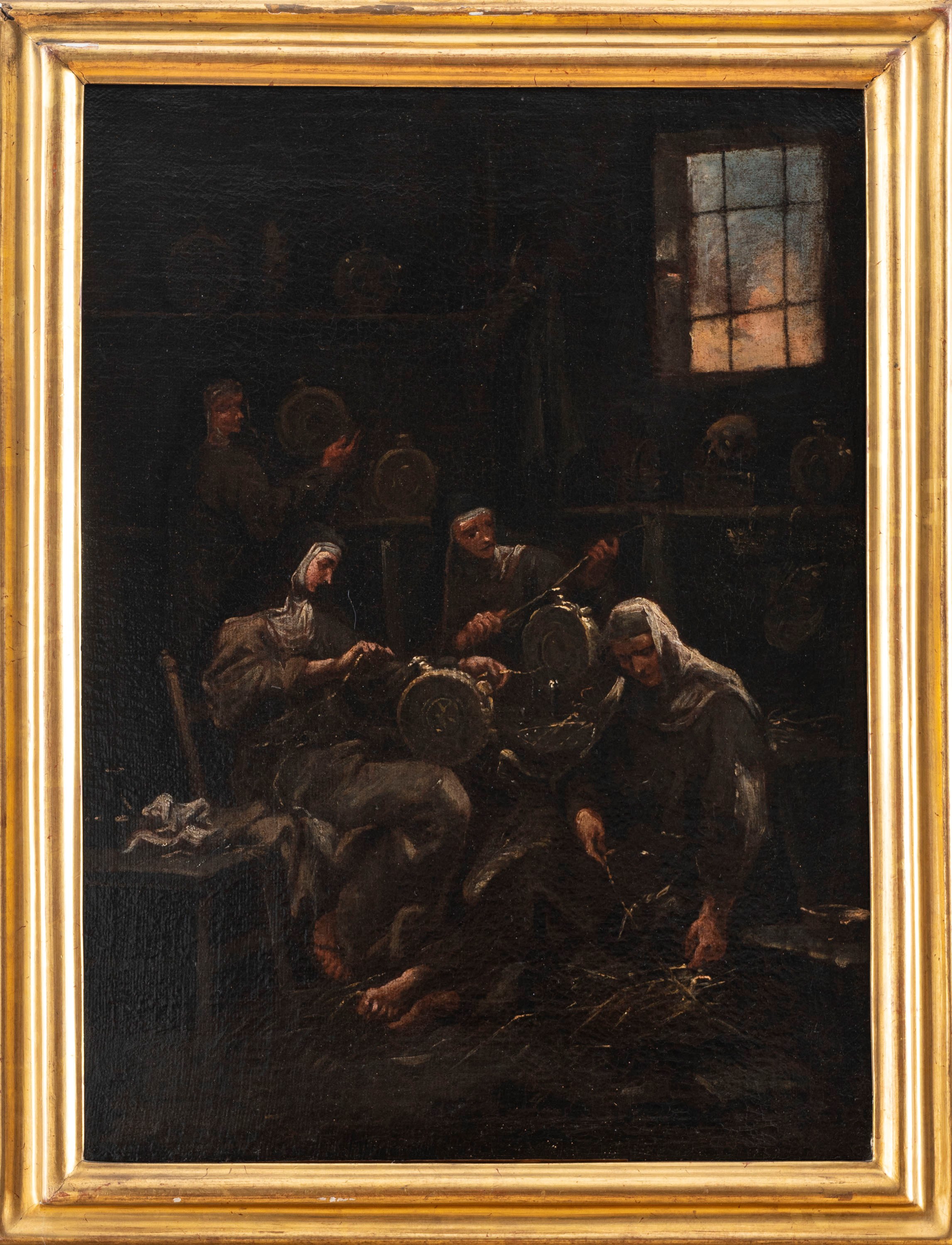 Alessandro Magnasco - Monache francescane impagliatrici, olio su tela