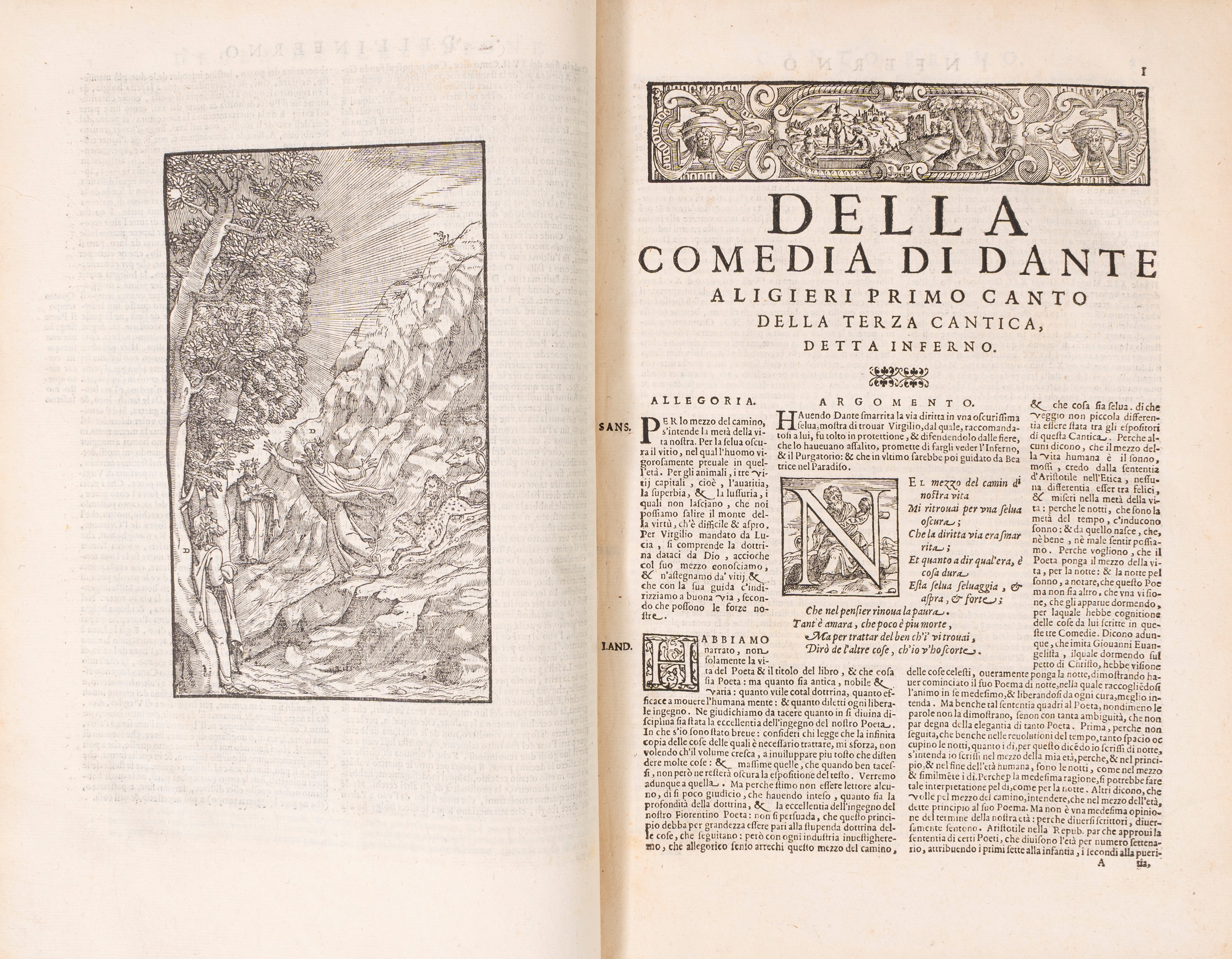 Dante Alighieri - Dante con L'espositioni di Christoforo Landino