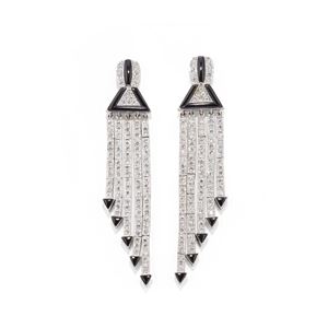 Deco pendant earrings