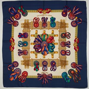 Les Rubans du Cheval silk twil scarf