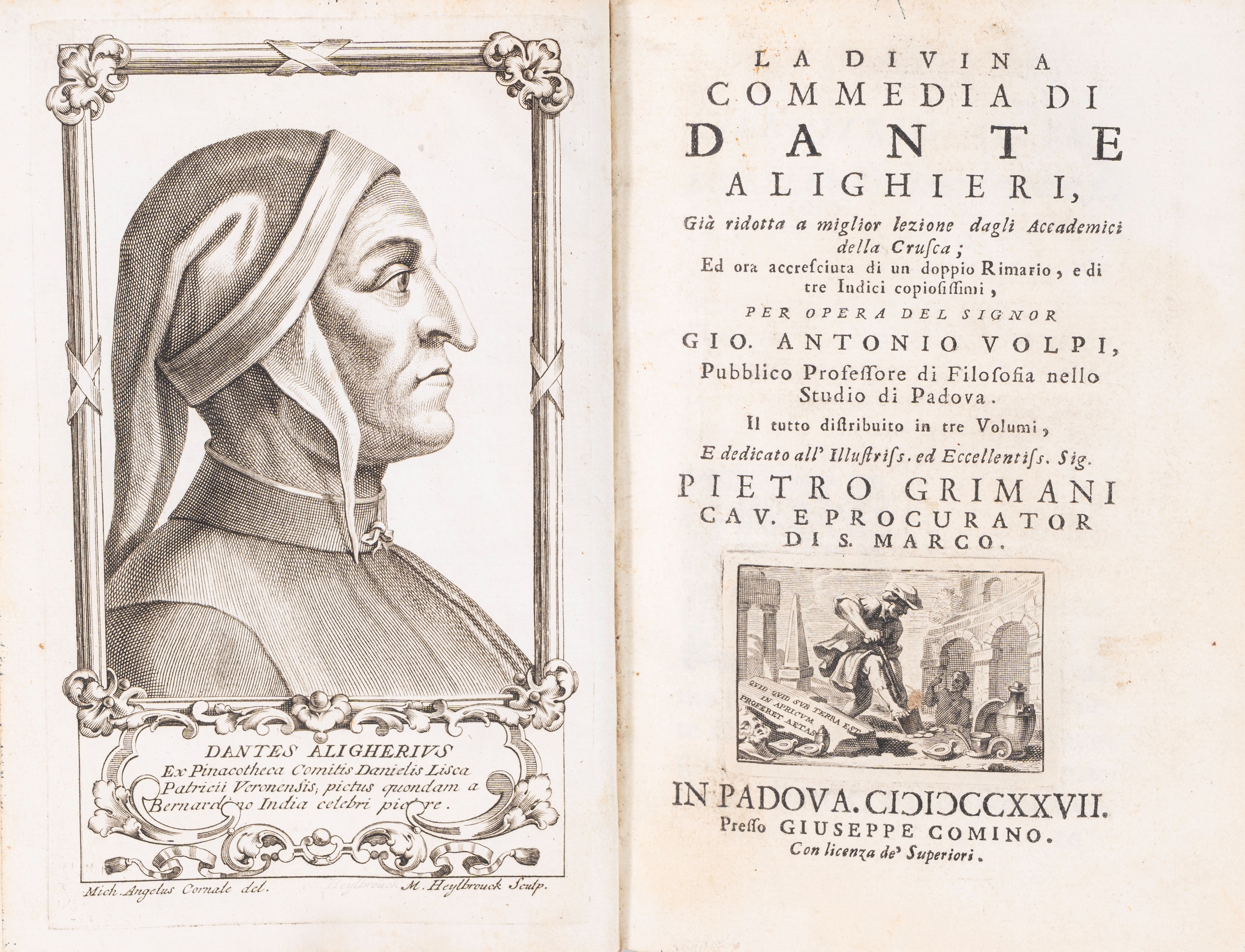 La Divina Commedia di Dante Alighieri Nobile Fiorentino Ridotta a Miglior Lezione dagli Accademic...