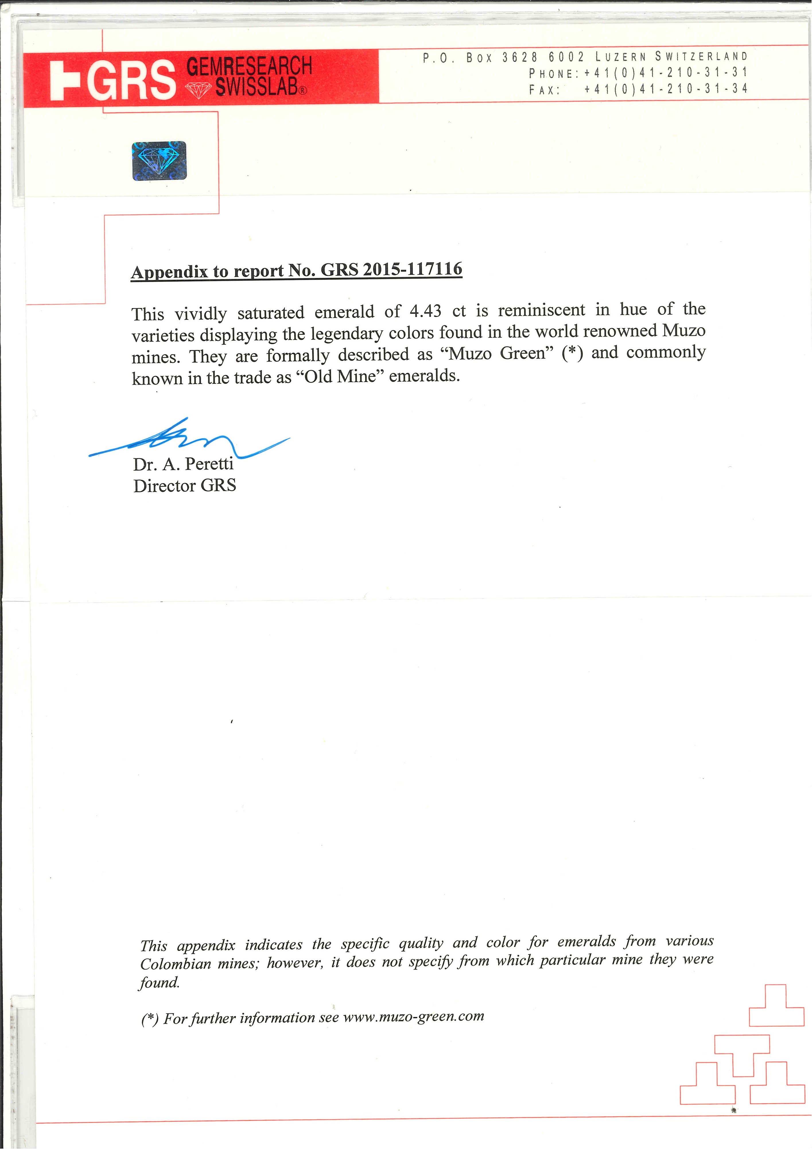 Anello con smeraldo Colombia