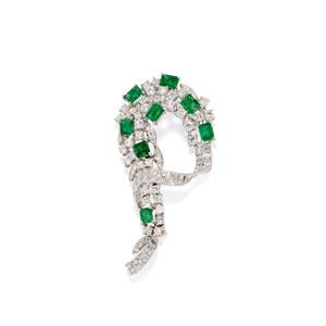 Emerald brooch
