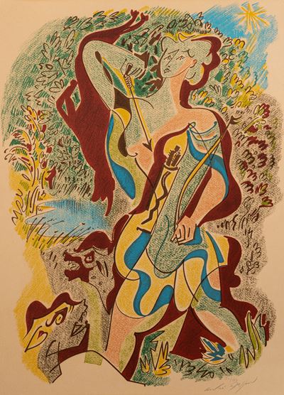 Les sonnets de Louise Labé, litografia a colori (124/150) 1972