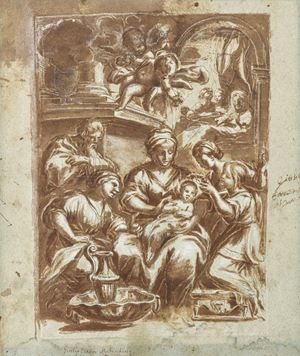 Attribuito a Giulio Cesare Bedeschini - La nascita della Vergine