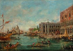 Venezia, il bacino di San Marco dalla Riva degli Schiavoni