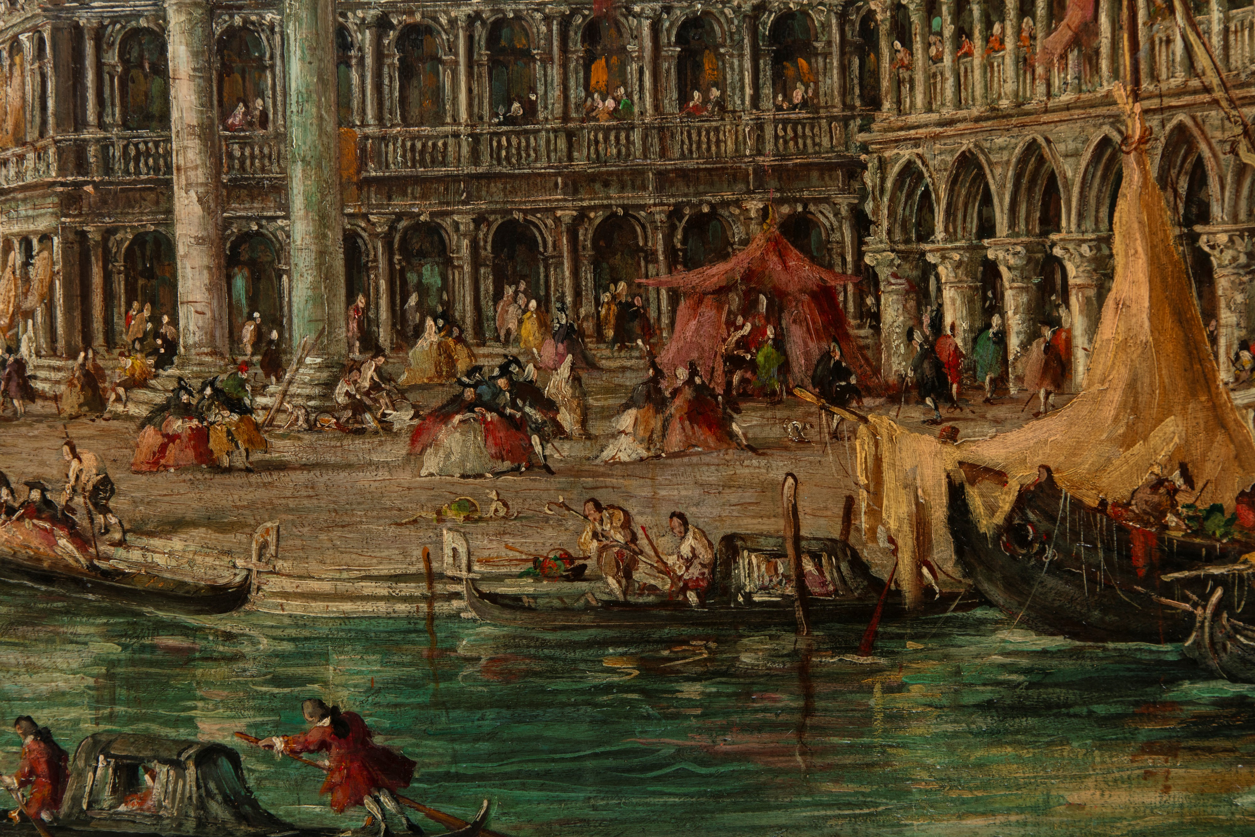 Giuseppe Ponga - Venezia, il Bacino di San Marco dalla Riva degli Schiavoni