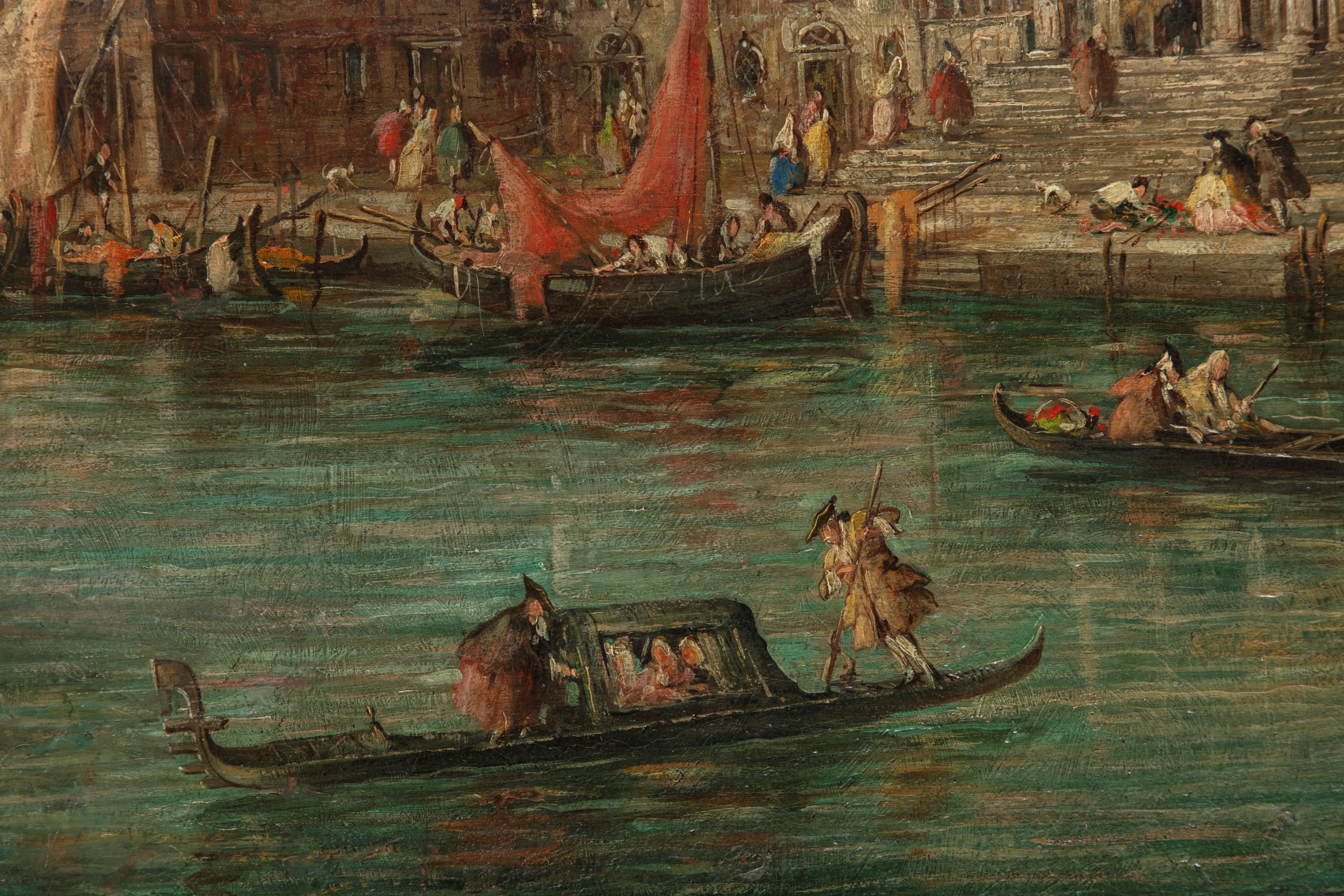 Giuseppe Ponga - Venezia, Canal Grande Verso la Chiesa della Madonna della Salute e la Punta dell...