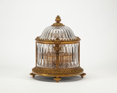 Baccarat. Portaliquori in Bronzo e Cristallo, Secolo XIX