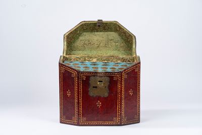 Cofanetto Portaposate in Pelle Impressa in Oro