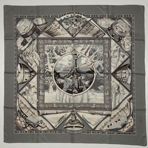 Au Son Du Tam-Tam silk twill scarf 