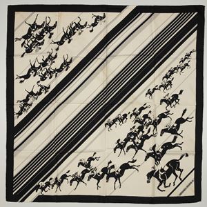 Les Courses silk twill scarf 