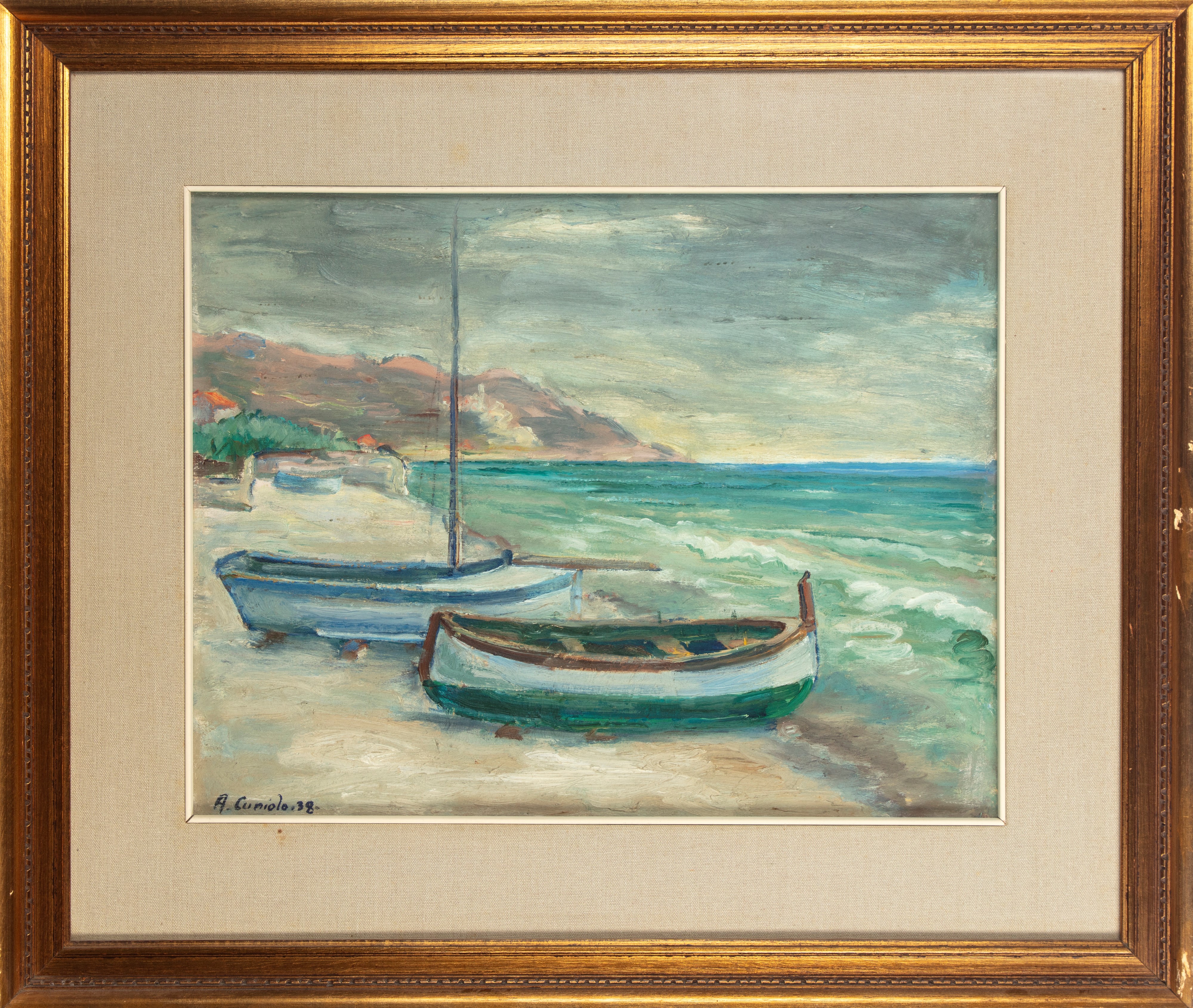 Armando Cuniolo - Liguria, Barche sulla Spiaggia