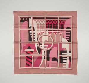Rialto Hermès saluta Venezia 70 silk twill scarf
