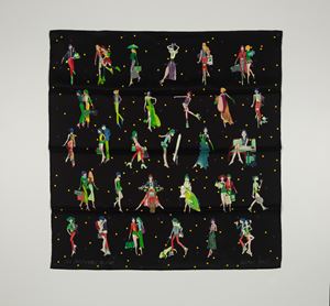 Les Parisiennes 70 silk twill scarf