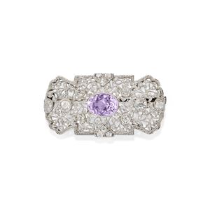 Spilla con zaffiro viola 