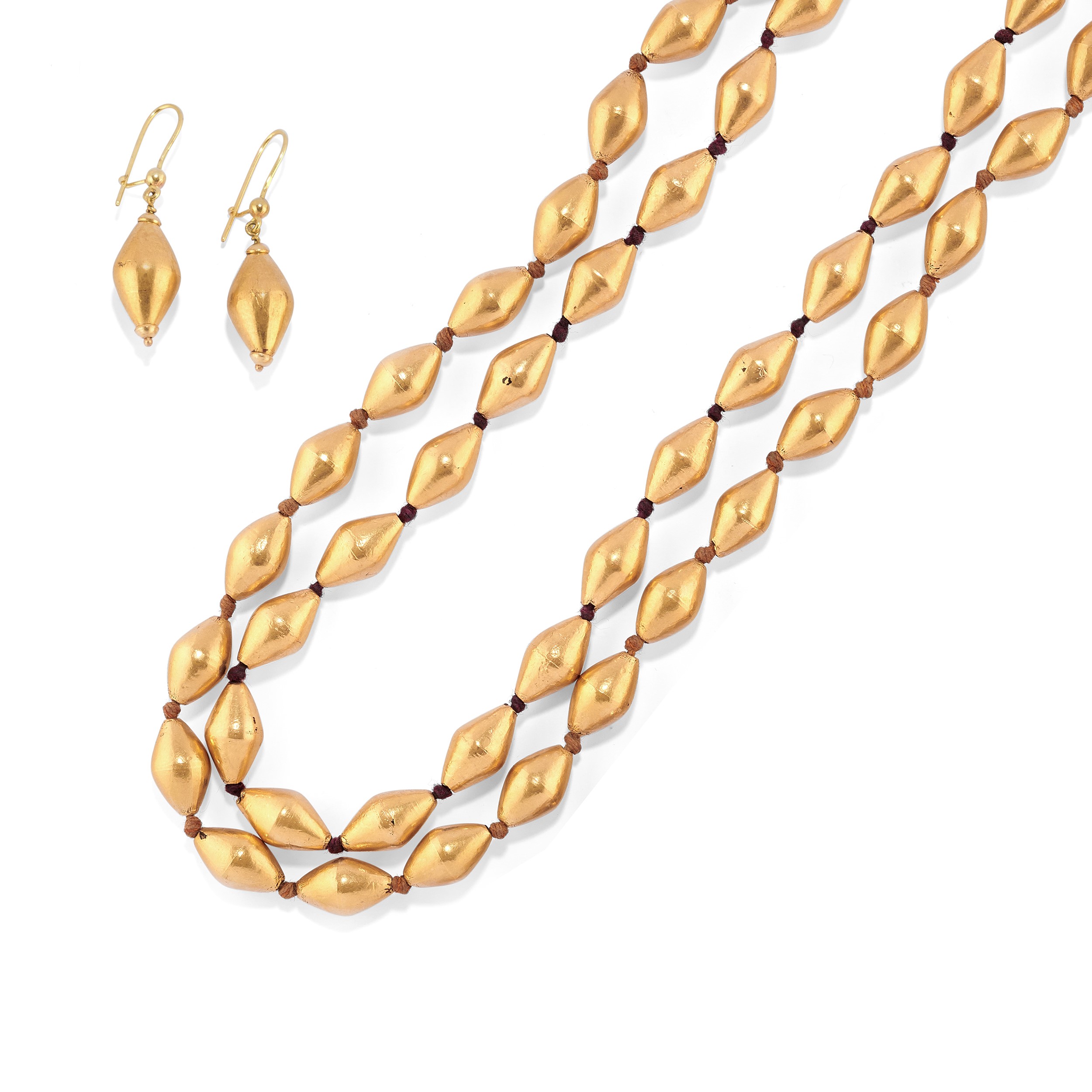 Gold leaf demi-parure