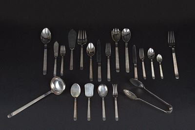 Servizio di Posate in Metallo Placcato Argento, Macabo, Cusano Milanino, Anni '60 del Novecento