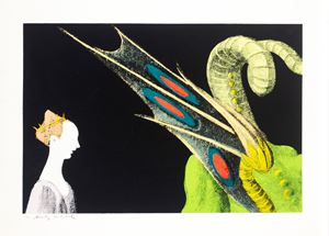 Details of Renaissance paintings (Paolo Uccello, St. George and the dragon)
