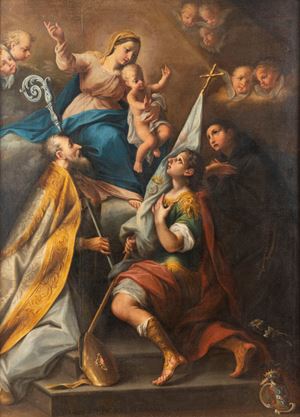 Madonna in gloria con Bambino e santi