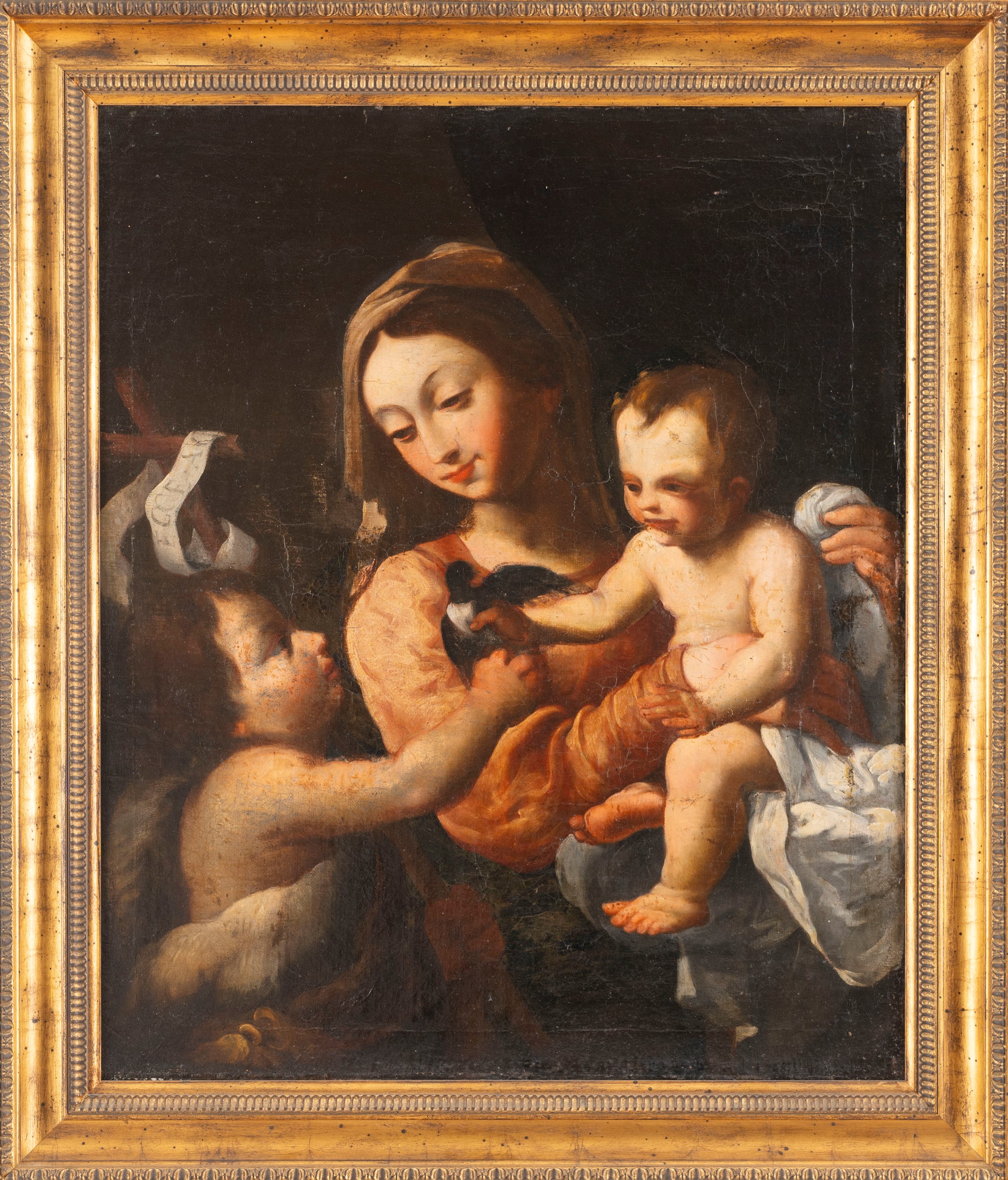 Scuola Italiana, Secolo XVII - Madonna con Bambino e San Giovannino
