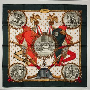 Napoléon silk twill scarf