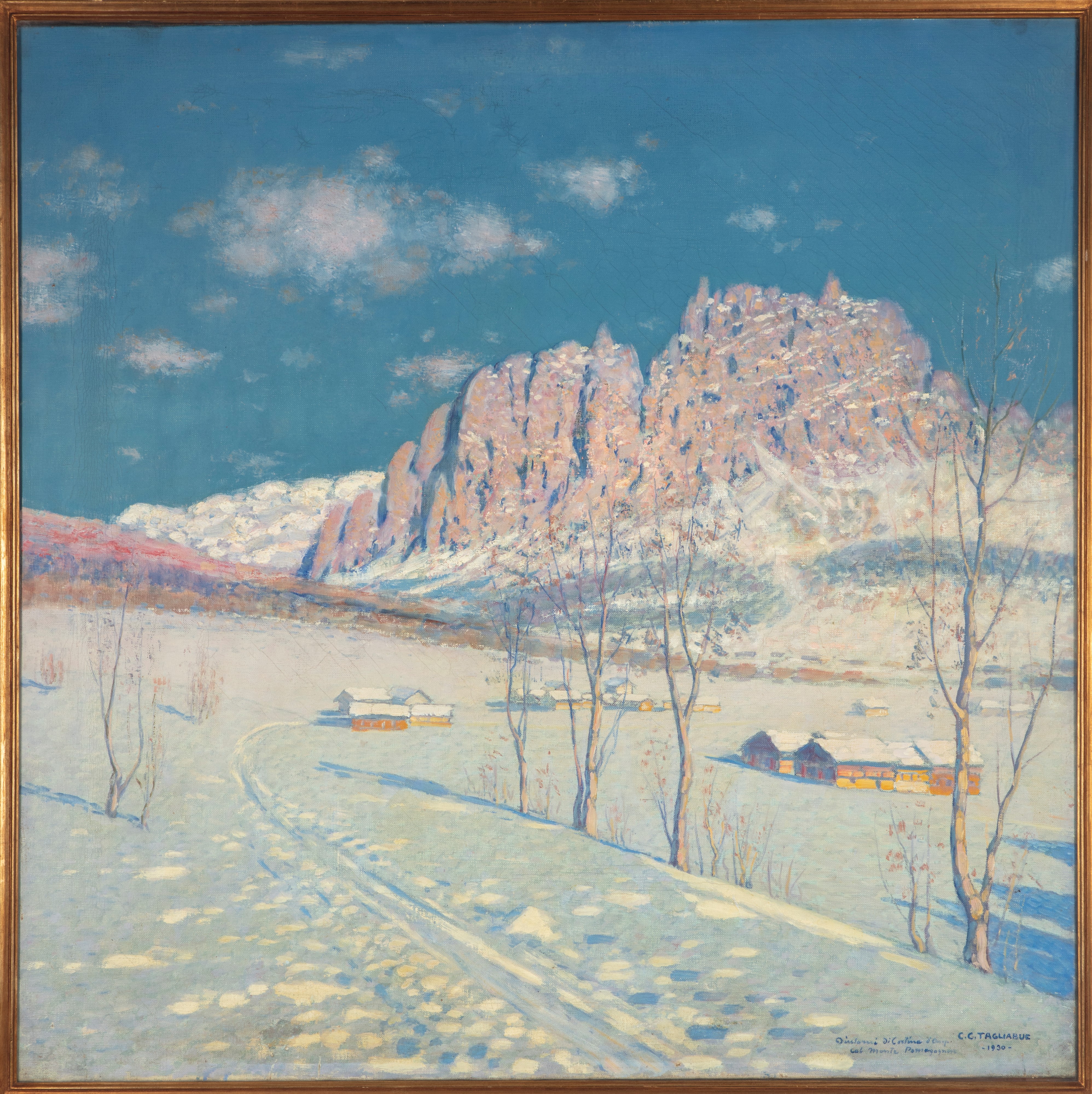 Carlo Costantino Tagliabue - Dintorni di Cortina D'ampezzo con il Monte Pomagagnon