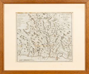 Carta fisica della Valle di Polcevera