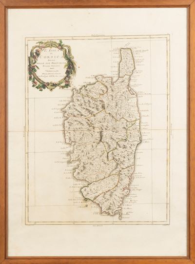 L'isola di Corsica Divisa nelle Sue Provincie