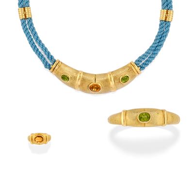 Parure con Quarzi Citrini e Peridoti