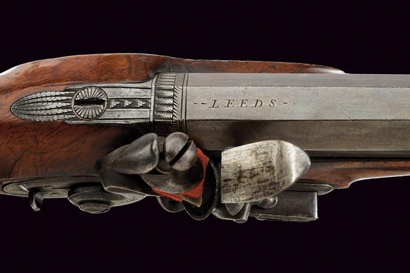 Pistola a Pietra Focaia da Viaggio Firmata Calvert