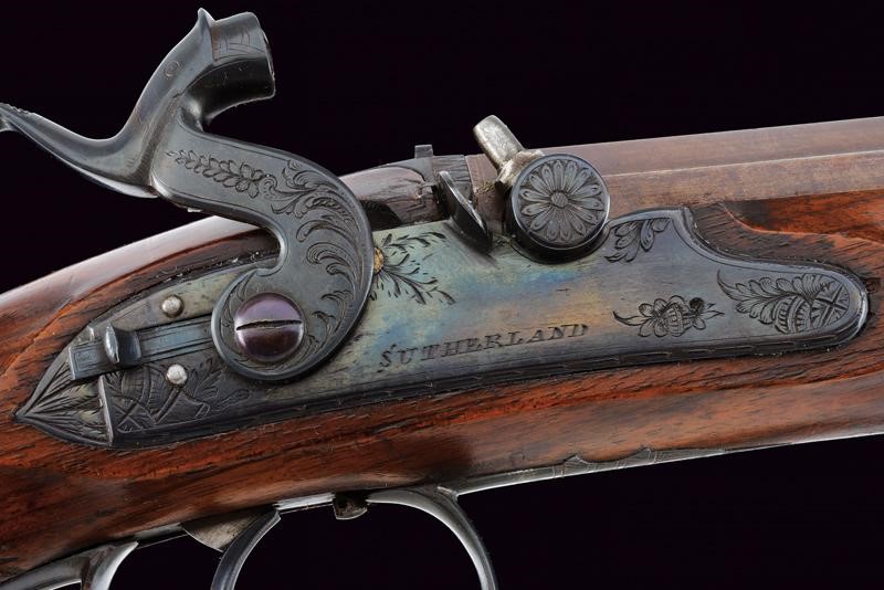 Paio di pistole a luminello di Sutherland in cassetta