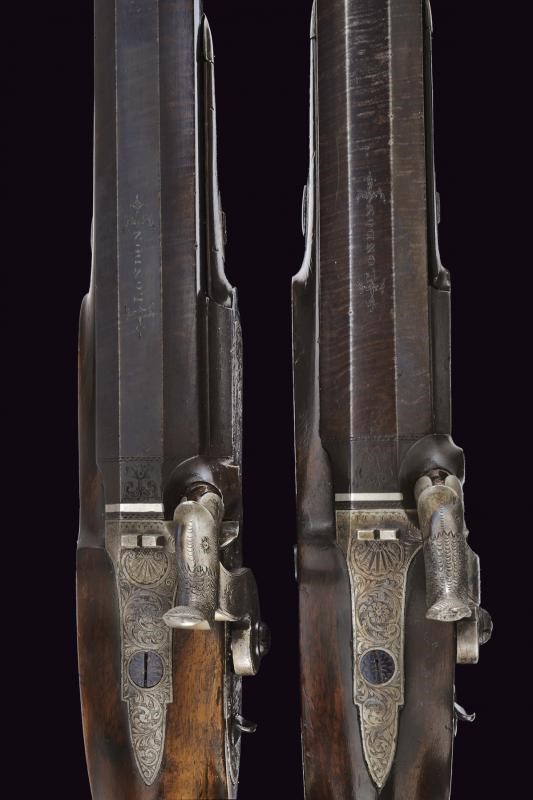 Paio di pistole a luminello di Samuel Nock