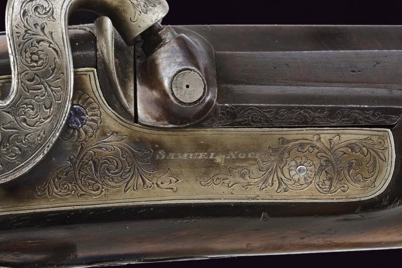 Paio di pistole a luminello di Samuel Nock