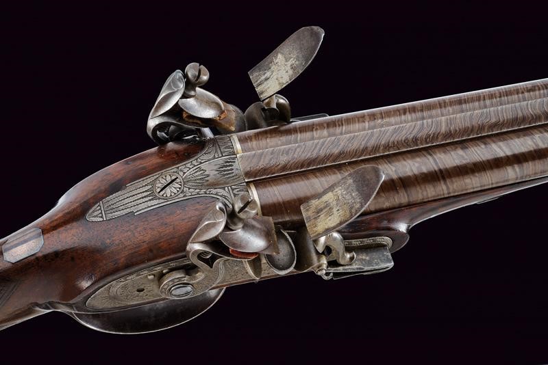 Bellissima doppietta a pietra focaia di Scott