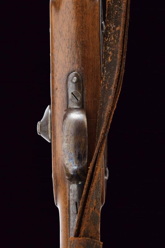 Rara carabina a luminello Whitworth con sistema a retrocarica Westley Richards "Monkey Tail"