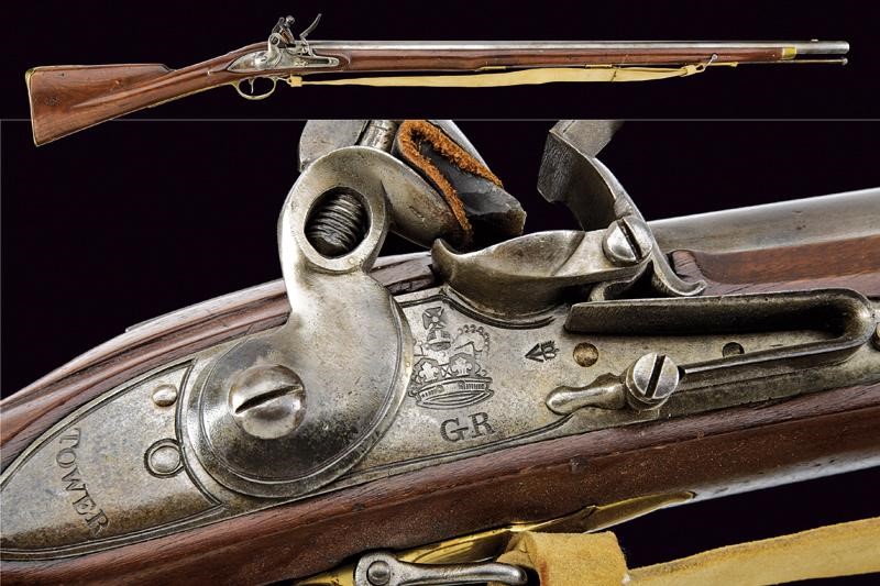 A Brown Bess flintlock gun with bayonet circa 1800 | Fine Antique Arms ...