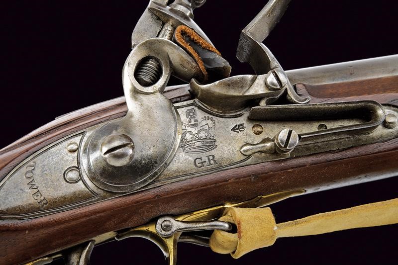 Fucile Brown Bess a pietra focaia con baionetta