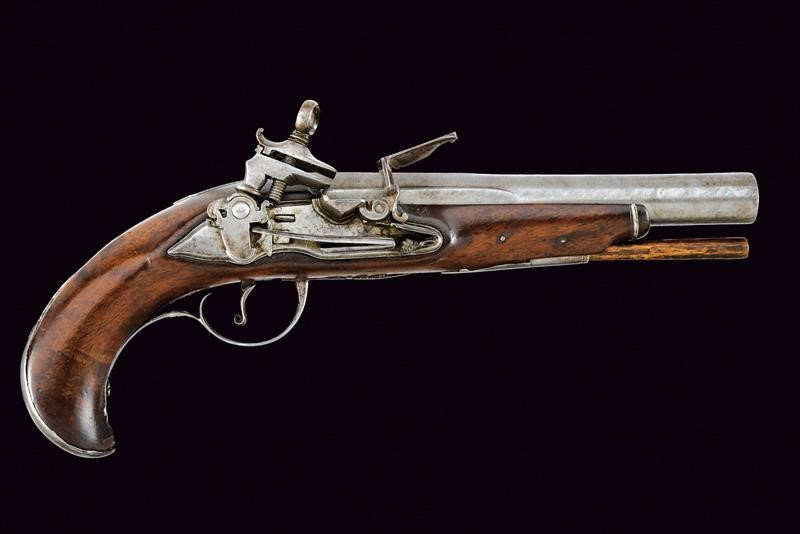 Rara pistola alla micheletta con baionetta pieghevole