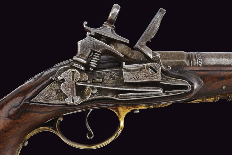 Pistola a Pietra Focaia alla Romana da Viaggio