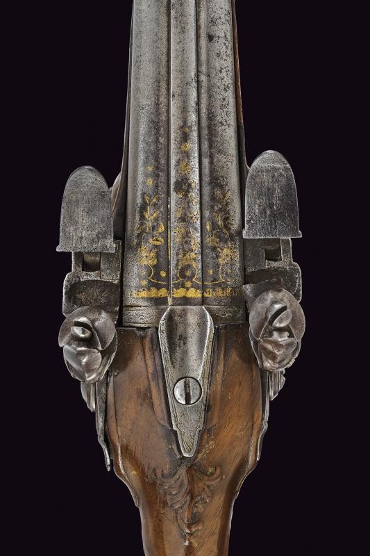 Pistola a pietra focaia a due canne