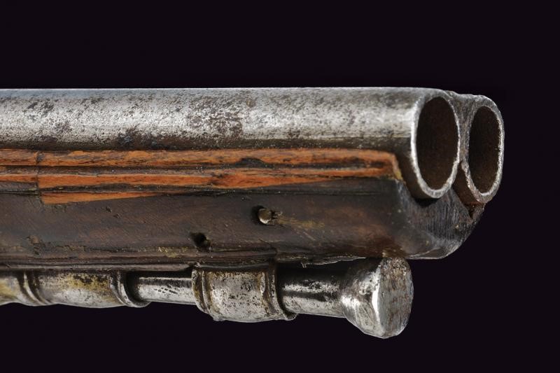 Pistola a pietra focaia a due canne