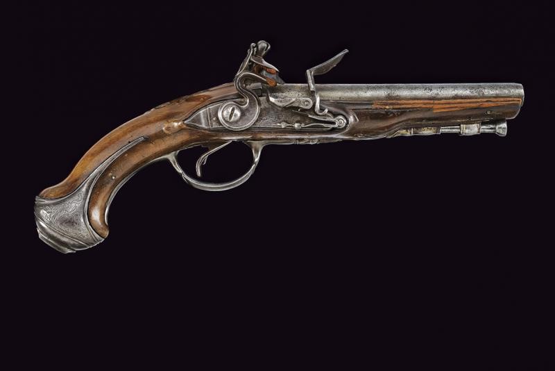 Pistola a pietra focaia a due canne