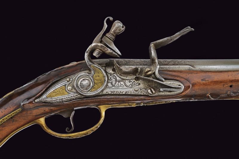 Bella pistola a pietra focaia da fonda di Zanoni