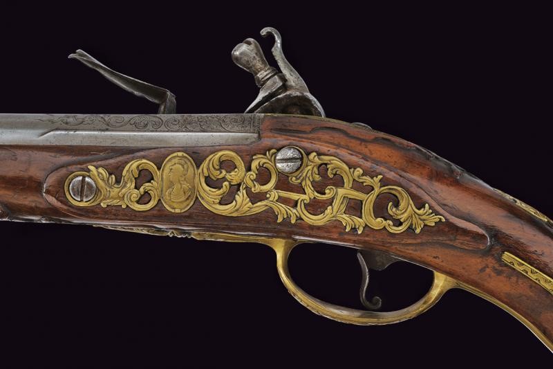 Bella pistola a pietra focaia da fonda di Zanoni